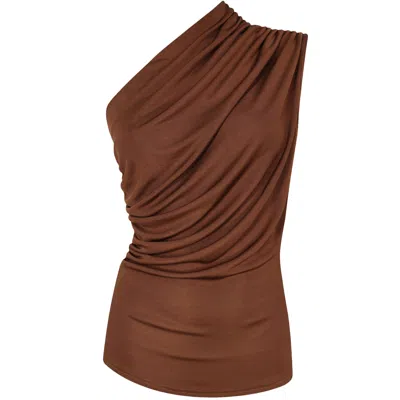 Me&thee Women's Brown My Prerogative Copper Rib Top