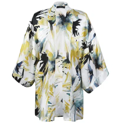 Me&thee Women's First Love Silk Print Kimono