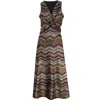 Me&thee Women's Gold Near Or Far Metallic Stripe Dress In Multi