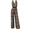 Me&thee Women's Gold No Sign Of Metallic Stripe Jumpsuit In Multi
