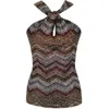 Me&thee Women's Gold Nothing Lost Metallic Stripe Top In Multi