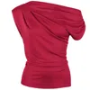 Me&thee Women's Jagged Edge Drop Shoulder Top - Pink & Purple In Pink