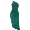 Me&thee Women's Jump For Joy One Shoulder Dress - Green In Green