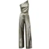 Me&thee Women's La-di-da Gold Metallic Jumpsuit In Gold