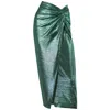 Me&thee Women's Likewise Green Metallic Skirt In Green