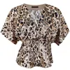 Me&thee Women's Long Shot Animal Print Top In Multi