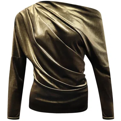 Me&thee Women's Mother Country Gold Velvet Top