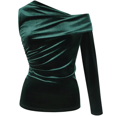 Me&thee Women's Multitude Of Sins Green Velvet Top