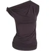 Me&thee Women's Naysayers Brown Drop Shoulder Top In Purple