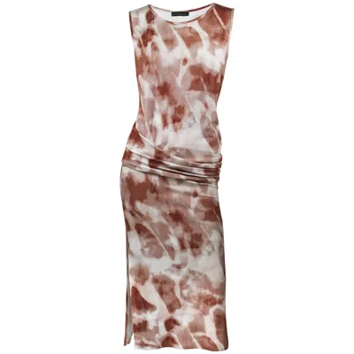 Me&thee Women's Neutrals Fast & Furious Nude Print Bamboo Jersey Dress In Multi