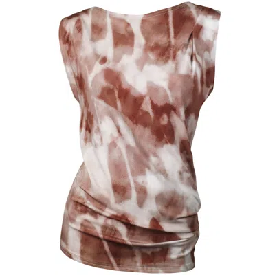 Me&thee Women's Neutrals Finders Keepers Nude Print Bamboo Jersey Tee In Brown