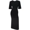 Me&thee Women's Nevertheless Black Ruched Midi Dress In Black