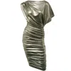 Me&thee Women's Gold / Silver New Blood Gold Metallic Dress In Green