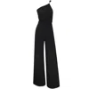 Me&thee Women's No Escape Black One Shoulder Jumpsuit In Black