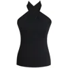 Me&thee Women's No Surrender Black Halter Neck Top In Black