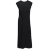 Me&thee Women's Non Disclosure Black Knot Detail Midi Dress In Black