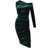 Me&thee Women's One Fell Swoop Green Velvet Dress In Green