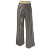 Me&thee Women's Open House Gold Sequin Trousers In Black