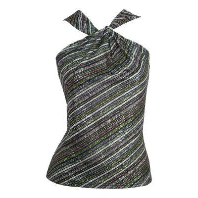 Me&thee Women's Packs A Punch Metallic Stripe Top In Multi