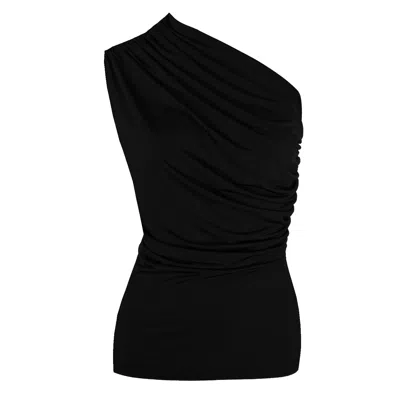 Me&thee Women's Popular Opinion Black One Shoulder Top