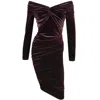 Me&thee Women's Red One Hit Wonder Burgundy Velvet Dress In Red