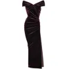 Me&thee Women's Red Out Of Sorts Burgundy Velvet Maxi Dress In Red