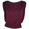 Me&thee Women's Red Over Board Burgundy Top In Brown