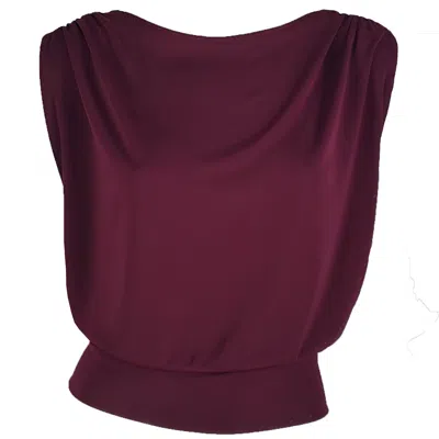 Me&thee Women's Red Over Board Burgundy Top In Brown