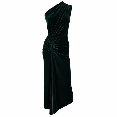 Me&thee Women's Rosaline Emerald Green Velvet Dress