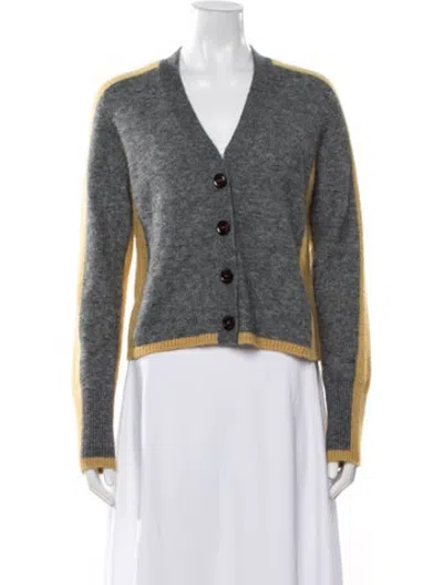 Pre-owned Me+em Alpaca Colorblock Pattern Sweater In Grey