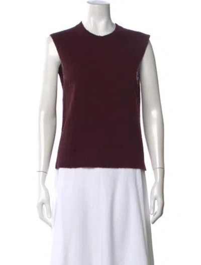 Pre-owned Me+em Alpaca Crew Neck Sweater In Burgundy