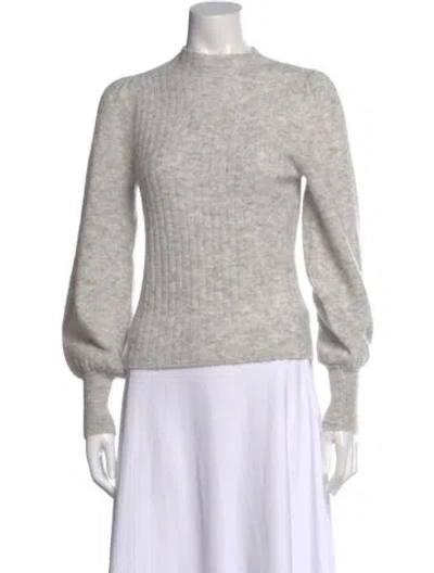 Pre-owned Me+em Alpaca Mock Neck Sweater In Gray