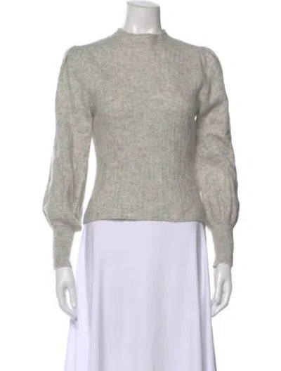 Pre-owned Me+em Alpaca Mock Neck Sweatshirt In Gray