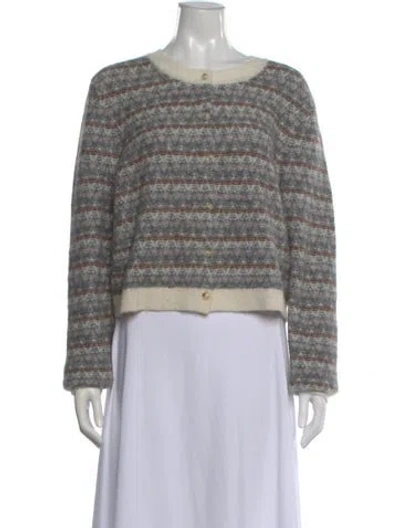 Pre-owned Me+em Alpaca Patterned Sweater In Gray