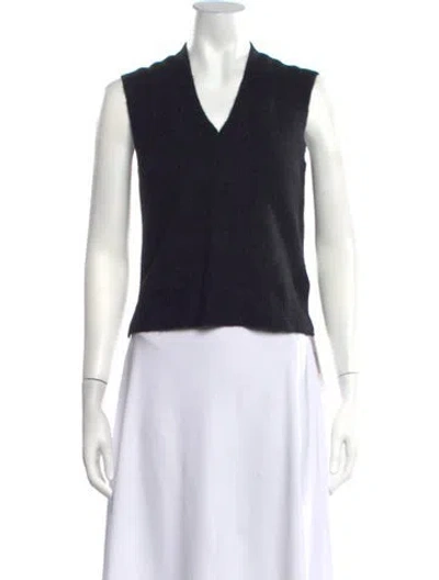 Pre-owned Me+em Alpaca V-neck Sweater In Black