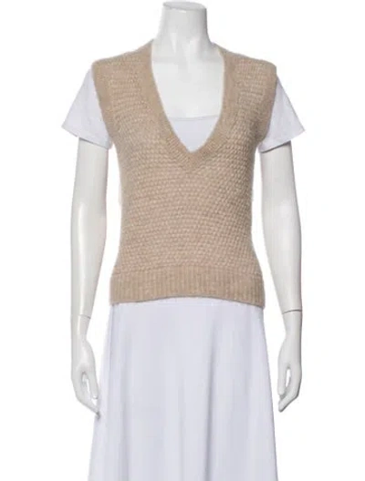 Pre-owned Me+em Alpaca V-neck Sweater In Neutrals