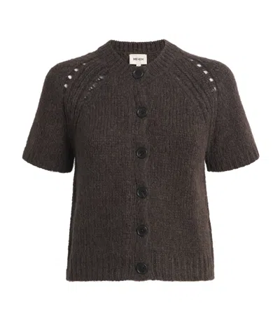 Me+em Alpaca-blend Cardigan In Brown