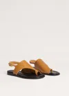 Me+em Asymmetric Toe Loop Sandal In Tan