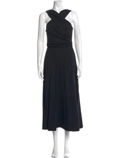 Pre-owned Me+em Asymmetrical Midi Length Dress In Blue