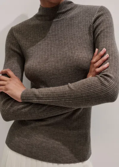 Me+em Barely There Sweater In Brown