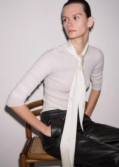 Me+em Barely There Sweater In White