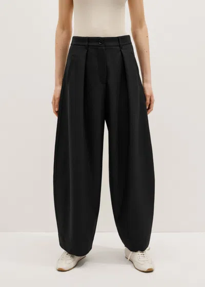 Me+em Barrel Leg Trouser In Black