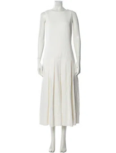 Pre-owned Me+em Bateau Neckline Long Dress In Neutral