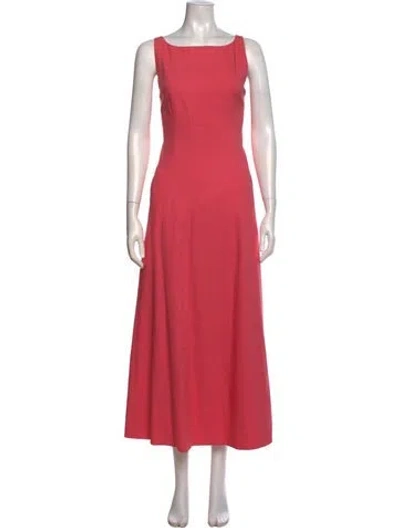 Pre-owned Me+em Bateau Neckline Long Dress In Orange