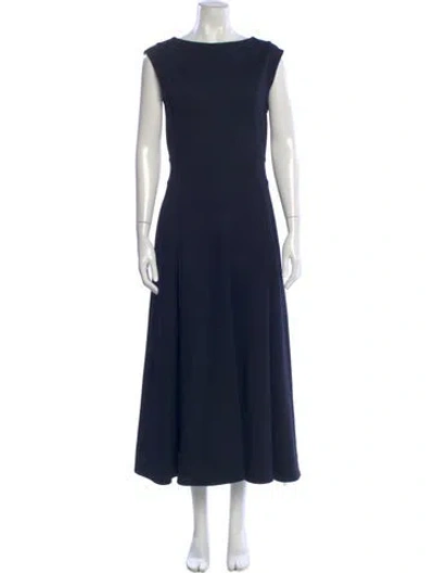 Pre-owned Me+em Bateau Neckline Long Dress W/ Tags In Blue