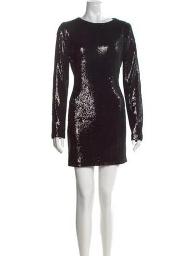 Pre-owned Me+em Bateau Neckline Mini Dress In Black