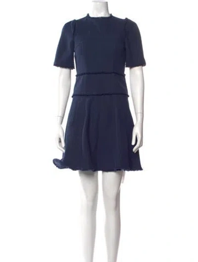 Pre-owned Me+em Bateau Neckline Mini Dress In Blue