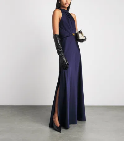 Me+em Belted Maxi Dress In Blue