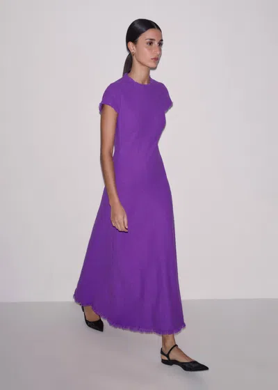 Me+em Bias Cut Am-pm Maxi Dress Violet Purple