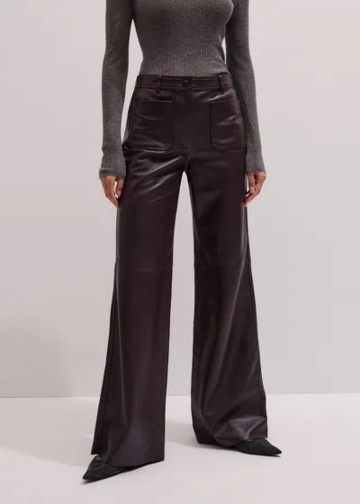 Me+em Boot Cut Pant In Burgundy